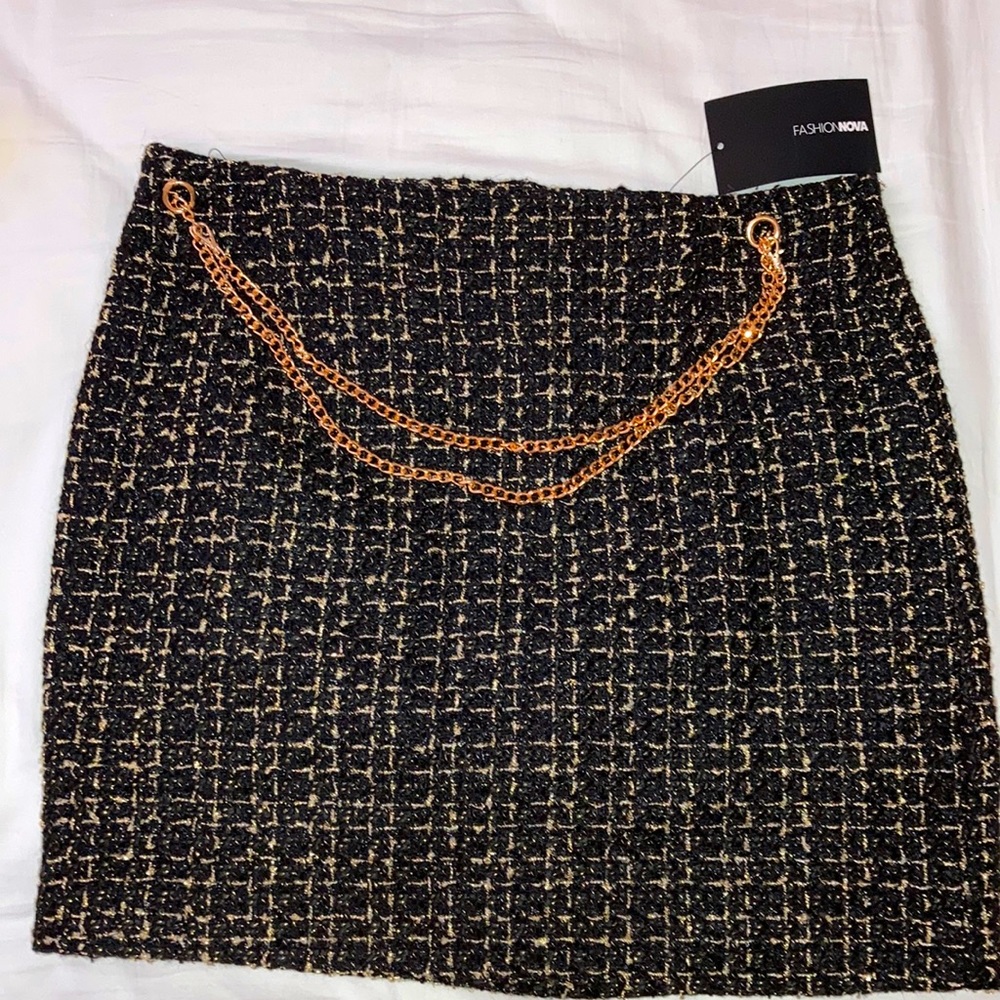 NWT Fashion Nova She's A Lady Chain Skirt